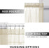KOUFALL Sheer Curtains 96 Inches Long, 2 Panel Set, Cream Beige Lightweight Thin Linen Look for Bedroom