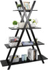 Nouva 4 Tier Ladder Bookshelf Storage Shelves, A Frame Wooden Ladder Open Display Shelves Floor Shlef Storage Furniture