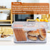 Airtight Bread Box for Homemade Bread, Kitchen Counter Storage Container with Lid, White