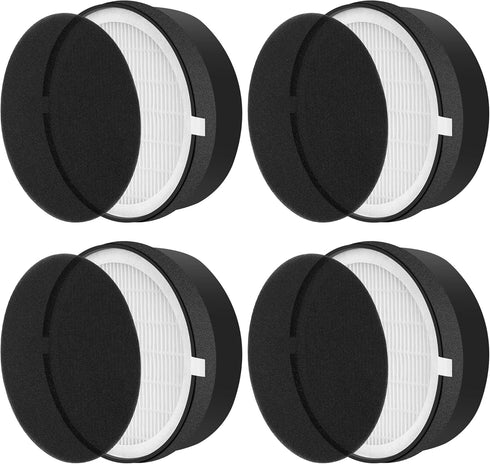 APPLIANCEMATES LV H132 Replacement Filter, 3-in-1 H13 True HEPA for LEVOIT LV-H132 Air Purifier, 4 Pack