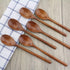 Wooden Spoons, 6 Pieces 9 Inch Wood Soup Spoons for Eating, Mixing, Stirring, Eco-Friendly Kitchen Utensil