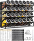 UVIAHOMI Magnetic Spice Rack Organizer for Refrigerator with 28 Spice Jars, 386