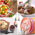 6 Pieces Japanese Retro Ceramics Soup Spoons, Asian Chinese Serving Spoons for Ramen, Noodles, Wonton
