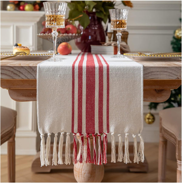 Christmas Table Runner 13 x 72 Inch for Dining Table, Boho Christmas