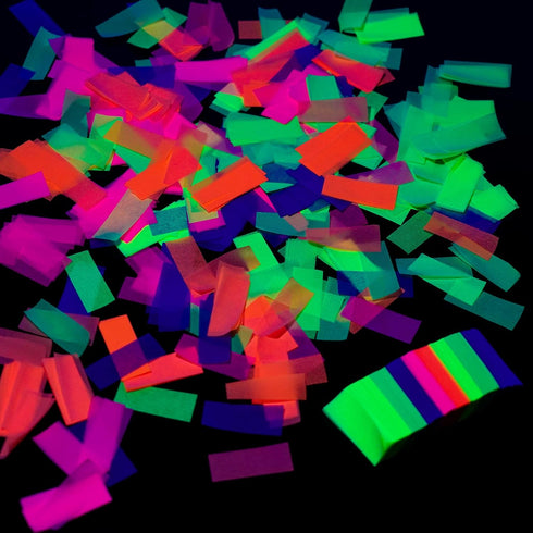 10000 Pieces UV Neon Confetti - Blacklight Glow Party Confetti in 5 Colors for Wedding, Bachelorette, Birthday
