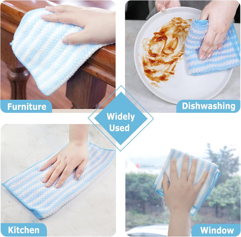 Choicy 10 Pack 1212in Microfiber Cleaning Cloth Absorbent Kitchen Towels Dish Cloths Washable Reusable Cleaning Rags