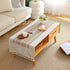 SIELUNO Coffee Table Cover, Rustic Farmhouse Rectangle Table Cloth Cotton Linen Waterproof