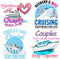 Hoteam 4 Pcs Large Cruise Door Decorations, Waterproof Magnetic Husband and Wife Cruise Door Magnets for Cabin Stateroom