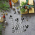GWHOLE 12 PCS Candy Cane Christmas Decoration, Black and White Plastic Candy Cane Ornaments for Christmas Tree Wreath