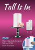 PME Cake Decorating 8" Tall Plain Edge Plastic Side Scraper - 8 x 3.7 Inches, White
