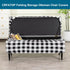 Bands,S,04 CRFATOP Printed Rectangle Ottoman Stool Cover Stretch Folding Storage Footstool Bench Slipcovers Upholstered