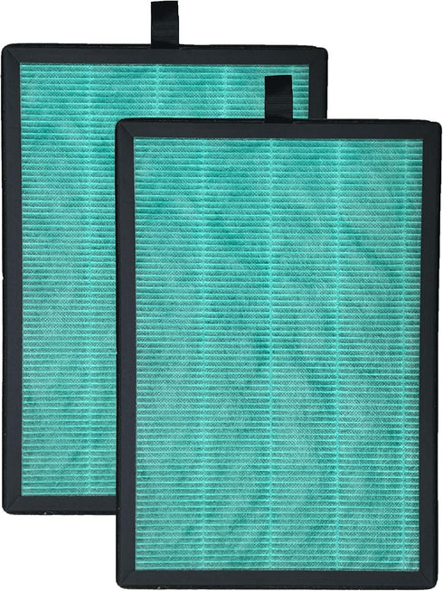 Nispira H04 3-In-1 True HEPA Filter Replacement 2 Packs for HIMOX Air Purifier H04, Removes Smoke and Odors