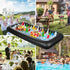 Ice Buffet Serving Tray Drink Cooler with Drain Plug, Inflatable Ice Serving Buffet Bar for Parties Food 52 x 24 x 5''