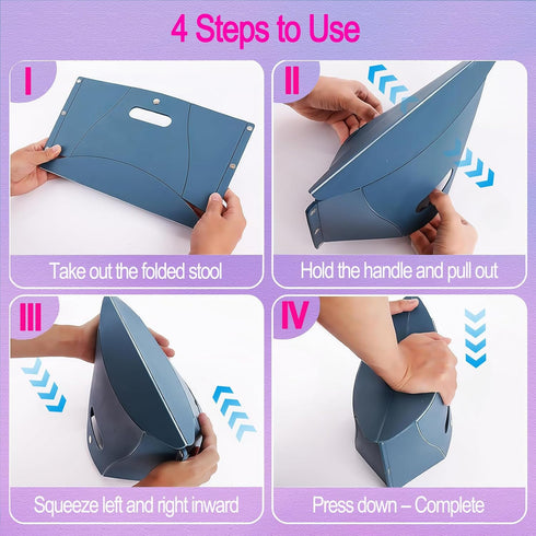 Foldable Stool Portable Chair Lightweight Collapsible Camping Hiking Stools,Small Folding Travel Chairs for Fishing