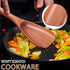 Wooden Cooking Spatula for Nonstick Cookware, Solid Kitchen Utensil Spoon and Spatula in One