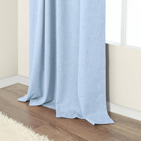 63 Inch 2 52x63 Pitalk Light Blue Curtains for Bedroom Length Panels Linen Blackout Room Darkening Cold Heat Light