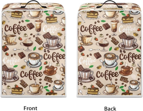 Coffee Maker Covers with Bees Pattern, Folding Dust Covers for Blender, Mixer, Juice Machine, Keep Coffee Machine Clean