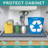 Under Sink Mat, 34'' x 22'' Waterproof Silicone Liner Drip Tray for Kitchen Bathroom Sink Cabinet Protector, Navy