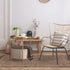 danpinera Round Side Table with Fabric Storage Basket, Metal Side Small Bedside Table Nightstand with Removable Tray