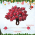 400 12 mm Tatuo Pcs Dark Red Berries Stems Artificial Frosted Holly Berries for Christmas Tree Decor Rustic Fake