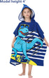 3-10 Dinosaur Beach Towel with Hood for Years Boys and Girls Hooded Towels Bath Robe for Kids