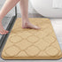 OLANLY Memory Foam Bath Mat Rug 24x16, Ultra Soft Non-Slip Absorbent Bathroom Rug, Machine Washable (Beige)