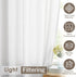 Melodieux White Semi Sheer Curtains, 63 Inch Length for Bedroom Living Room, 2 Panels, Light Filtering Drapes
