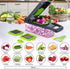 Vegetable Chopper - Pro Onion Chopper, 14 in 1 Multifunctional Food Chopper with 8 Blades and Container (Grey)