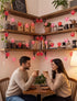 8.5FT 10 Oviejo Valentine Red & Pink Heart String Lights, Valentine's Day Decorations Lights with Red Heart