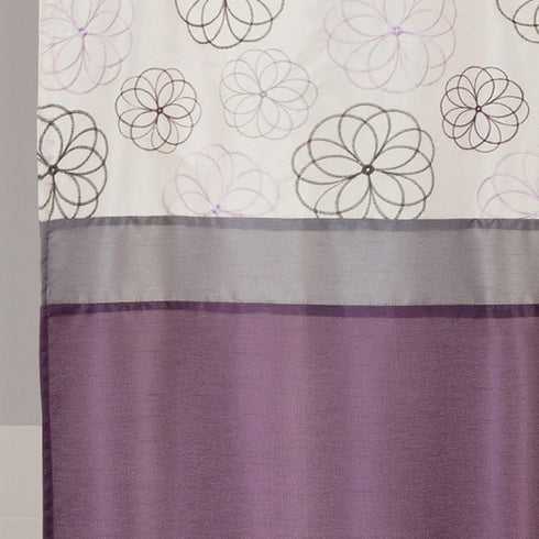 Lush Decor Covina Shower Curtain, Purple, 72 inches wide x 72 inches long