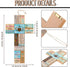 Jetec Christians Cross Wall Decor, Faith Biblical Verse Wooden Crosses Table Centerpieces, Farmhouse Wall Sign for Home