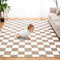 TOOHUB Super Soft Rug for Bedroom, 5x7 Ft Beige and White Area Rug