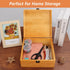 Wooden Box with Hinged Lid, Large Storage Container Keepsake Box for DIY Crafts, Jewelry, Home Storage