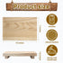 Counter Display(12 7 Inch,Natural) Nuogo Wood Riser Tray Soap, Stand Soap Tray for Kitchen Sink, Wood Pedestal