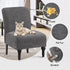 TOPYUMH Armless Velvet Accent Chair Covers Luxury High Stretch Chair Slipcovers for Large Chairs, Removable Furniture
