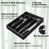 Bamboo Kitchen Drawer Silverware Organizer - 5 Slots Utensil Holder Tray for Flatware