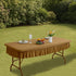 6ft Coffee Stretch Tablecloth for Rectangular Tables - Flared Wrap Design, Waterproof, Wrinkle-Resistant, Washable