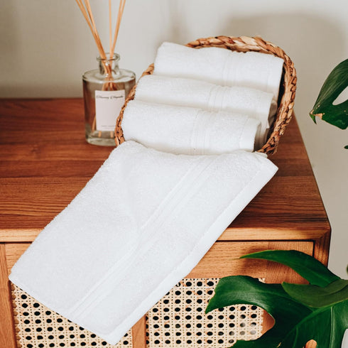 Set 4-Piece 100% (13 13 Inch) Milara Turkish Super-Plush Wash Cloths | Premium Cotton Washcloths Absorbent, Durable
