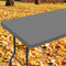 Smiry Waterproof Rectangle Picnic Table Cloth, Elastic Fitted Tablecloth for 8 Foot Tables, Washable Polyester (Grey,