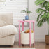TB01BP093 TUTOTAK Small Side Table, Oval End Table, Night Stand, Bedside Table, Sofa Table with Storage Basket, Living