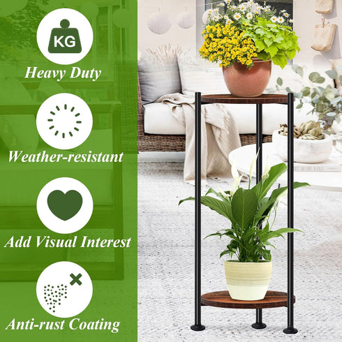 30'' 2 Lilybud--lily Plant Stand Indoor Outdoor, Tall Plant Stands for Indoor Plants, Heavy Duty Indoor Plant Shelf