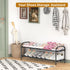 Hleelomi 2-Tier Closet,Living Expandable Shoe Rack for EntrywayAdjustable Metal Shoe Organizer for Room,Dorm,Black