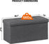 30Inches 660 lbs, ZenStyle Storage Ottoman Bench, Folding Footrest Padded Seat, Storage Chest Long Shoes Bench