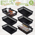6 Pack Plastic Basket - 10.24 x 6.5 x 2.36 Inch Small Storage Bins for Organizing Shelves, Home Desks, Crafts, Black