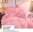 LIFEREVO 2 Pack Fluffy Faux Fur Pillow Shams, 18 x 18 Inches Luxury Decorative Cushion Covers, Pink, Zipper Closure