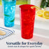 US Acrylic Café Plastic Reusable Tumblers, Set of 12, 32-ounce Iced-Tea Cups, BPA-free