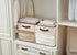 DECOMOMO 11 Inch Cube Storage Bins, Fabric Storage Bin with Clear Window for Clothes and Toy Organizers (6pcs, Beige)