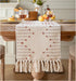Caflife Boho Table Runner 13 x 48 Inch Long Natural Cotton Woven
