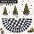 Yuboo Buffalo Plaid Tree Skirt, Black and White Check Mini 24 Inch for Tabletop Holiday Decor