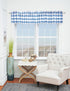 C&F Home Franklin Cornflower Blue Gingham Checkered 100% Cotton Single Window Valance Curtain 16" x 72"